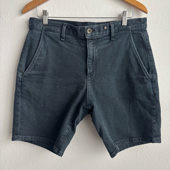 rag & bone Organic Cotton Slim Fit Shorts Charcoal Black Color 'Kent' Size 31 - Picture 5 of 12